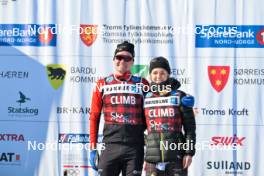 06.04.2024, Setermoen-Bardufoss, Norway (NOR): Johan Hoel (NOR), Emilie Fleten (NOR), (l-r) - Ski Classics Reistadlopet, Setermoen-Bardufoss (NOR). www.nordicfocus.com. © Reichert/NordicFocus. Every downloaded picture is fee-liable.