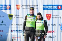 06.04.2024, Setermoen-Bardufoss, Norway (NOR): Amund Hoel (NOR), Emilie Fleten (NOR), (l-r) - Ski Classics Reistadlopet, Setermoen-Bardufoss (NOR). www.nordicfocus.com. © Reichert/NordicFocus. Every downloaded picture is fee-liable.