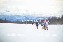 07.04.2024, Bardufoss-Finnsnes, Norway (NOR): Victoria Carl (GER), Kati Roivas (FIN), (l-r) - Ski Classics Summit 2 Senja, Bardufoss-Finnsnes (NOR). www.nordicfocus.com. © Reichert/NordicFocus. Every downloaded picture is fee-liable.