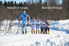 13.04.2024, Hafjell, Norway (NOR): Gustav Eriksson (SWE), Eric Rosjoe (SWE), Eirik Sverdrup Augdal (NOR), Kasper Stadaas (NOR), (l-r) - Ski Classics Grand Finale Janteloppet - Hafjell (NOR). www.nordicfocus.com. © Reichert/NordicFocus. Every downloaded picture is fee-liable.