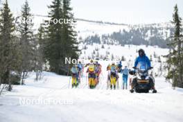 13.04.2024, Hafjell, Norway (NOR): Hanna Lodin (SWE), Emilie Fleten (NOR), Ida Dahl (SWE), Hedda Baangman (SWE), (l-r) - Ski Classics Grand Finale Janteloppet - Hafjell (NOR). www.nordicfocus.com. © Reichert/NordicFocus. Every downloaded picture is fee-liable.