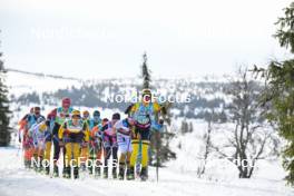 13.04.2024, Hafjell, Norway (NOR): Anikken Gjerede Alnes (NOR), Emilie Fleten (NOR), Karolina Hedenstroem (SWE), Kati Roivas (FIN), Ida Dahl (SWE), (l-r) - Ski Classics Grand Finale Janteloppet - Hafjell (NOR). www.nordicfocus.com. © Reichert/NordicFocus. Every downloaded picture is fee-liable.