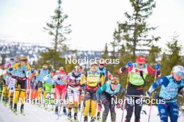 13.04.2024, Hafjell, Norway (NOR): Ida Dahl (SWE), Kati Roivas (FIN), Emilie Fleten (NOR), (l-r) - Ski Classics Grand Finale Janteloppet - Hafjell (NOR). www.nordicfocus.com. © Reichert/NordicFocus. Every downloaded picture is fee-liable.