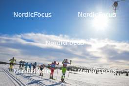13.04.2024, Hafjell, Norway (NOR): Amund Hoel (NOR), Oskar Kardin (SWE), Fredrik Andersson (SWE), Lorenzo Busin (ITA), Thomas Bing (GER), (l-r) - Ski Classics Grand Finale Janteloppet - Hafjell (NOR). www.nordicfocus.com. © Reichert/NordicFocus. Every downloaded picture is fee-liable.