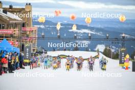 13.04.2024, Hafjell, Norway (NOR): Kati Roivas (FIN), Emilie Fleten (NOR), Anikken Gjerede Alnes (NOR), Karolina Hedenstroem (SWE), Ida Dahl (SWE), (l-r) - Ski Classics Grand Finale Janteloppet - Hafjell (NOR). www.nordicfocus.com. © Reichert/NordicFocus. Every downloaded picture is fee-liable.