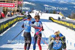 13.04.2024, Hafjell, Norway (NOR): Jules Chappaz (FRA), Jeremy Royer (FRA), (l-r) - Ski Classics Grand Finale Janteloppet - Hafjell (NOR). www.nordicfocus.com. © Reichert/NordicFocus. Every downloaded picture is fee-liable.