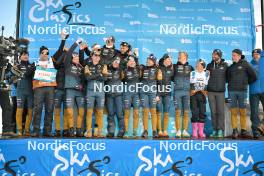 13.04.2024, Hafjell, Norway (NOR): feature:, Eirik Sverdrup Augdal (NOR), Magni Smedas (NOR), Thomas Odegaarden (NOR), Vebjorn Moen (NOR), Morten Eide Pedersen (NOR), Kati Roivas (FIN), Sofie Elebro (SWE), Axel Jutterstroem (SWE), (l-r) - Ski Classics Grand Finale Janteloppet - Hafjell (NOR). www.nordicfocus.com. © Reichert/NordicFocus. Every downloaded picture is fee-liable.