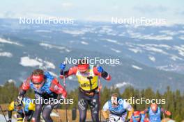 13.04.2024, Hafjell, Norway (NOR): Kasper Stadaas (NOR), Johan Hoel (NOR), (l-r) - Ski Classics Grand Finale Janteloppet - Hafjell (NOR). www.nordicfocus.com. © Reichert/NordicFocus. Every downloaded picture is fee-liable.