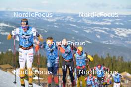 13.04.2024, Hafjell, Norway (NOR): Morten Eide Pedersen (NOR), Andrew Musgrave (GBR), Andreas Nygaard (NOR), Amund Riege (NOR), Kasper Stadaas (NOR), (l-r) - Ski Classics Grand Finale Janteloppet - Hafjell (NOR). www.nordicfocus.com. © Reichert/NordicFocus. Every downloaded picture is fee-liable.