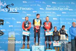 13.04.2024, Hafjell, Norway (NOR): Kasper Stadaas (NOR), Johan Hoel (NOR), Andreas Nygaard (NOR), Thomas Odegaarden (NOR), Max Novak (SWE), (l-r) - Ski Classics Grand Finale Janteloppet - Hafjell (NOR). www.nordicfocus.com. © Reichert/NordicFocus. Every downloaded picture is fee-liable.