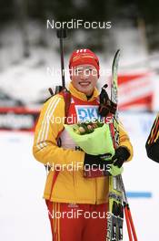 Biathlon - IBU world cup biathlon mass start women 12.5 km, 11.03.2007 - Holmenkollen (NOR): Yingchao Kong (CHN).