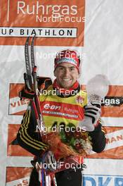 Biathlon - IBU Biathlon World Final 2007, 10 km sprint men, 15.03.2007 - Khanty Mansiysk (RUS): Michael Greis (GER) wins the worldcup in sprint