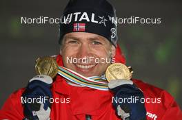 Biathlon - IBU Biathlon World Championchips 2007 pursuit men 12.5 km, 04.02.2007 - Antholz/Anterselva (ITA): Ole Einar Bjoerndalen NOR - 2 gold medals