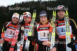 Biathlon - IBU World Cup Biathlon relay men 4x7.5km at Chiemgau-Arena - Ruhpolding (GER): Ricco Gross (GER), Michael Roesch (GER), Andreas Birnbacher (GER), Alexander Wolf (GER).