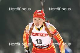 Biathlon - IBU world cup biathlon sprint women 7,5 km, 08.03.2007 - Holmenkollen (NOR): Yingchao Kong (CHN).