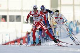 Cross-Country - FIS Nordic World Ski Championchips cross-country, relay men 4x10km, 02.03.07  - Sapporo (JPN): Lars Berger NOR, Alexander Legkov (RUS), Marcus Hellner (SWE) 