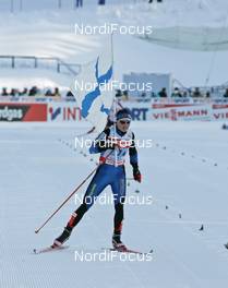 FIS Nordic World Ski Championchips - Cross Country Women 4x5 km Relay  - Sapporo (JPN) - 01.03.07: Pirjo Manninen (FIN) on the finish line 