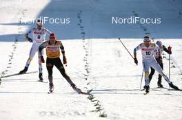 Cross-Country - FIS world cup cross-country final, pursuit men 15km/15km, 24.03.07 - Falun (SWE): Anders Soedergren (SWE), Rickard Andersson (SWE), Mathias Fredriksson (SWE), Emmanuel Jonnier (FRA).