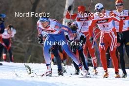 Cross-Country - FIS Nordic World Ski Championchips cross-country, relay men 4x10 km, 02.03.07 - Sapporo (JPN): Nikolai Pankratov (RUS), Eldar Roenning (NOR), Jens Filbrich (GER).