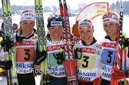 Cross-Country - FIS world cup cross-country final, relay women 4x5 km, 25.03.07 - Falun (SWE): Stefanie Boehler (GER), Viola Bauer (GER), Evi Sachenbacher Stehle (GER), Claudia Kuenzel-Nystad (GER).