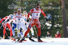 Cross-Country - FIS world cup cross-country final, pursuit men 15km/15km, 24.03.07 - Falun (SWE): Frode Estil (NOR), Anders Soedergren (SWE).
