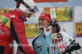 Cross-Country - FIS Nordic World Ski Championchips cross-country, menÇs 15 km free individual - Sapporo (JPN): fl Lars Berger NOR, Tobias Angerer GER