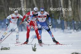 Cross-Country - FIS Nordic World Ski Championchips cross-country, relay men 4x10km, 02.03.07  - Sapporo (JPN): Alexander Legkov (RUS), Lars Berger (NOR), Marcus Hellner (SWE) 