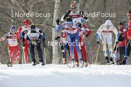 Cross-Country - FIS Nordic World Ski Championchips cross-country, relay men 4x10km, 02.03.07  - Sapporo (JPN): leading group first round