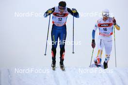 Cross-Country - FIS Nordic World Ski Championchips cross-country, mens 50 km classical mass start, 04.03.07 - Sapporo (JPN): Sami Jauhojaervi (FIN), Martin Larsson (SWE).