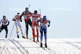 Cross-Country - FIS Nordic World Ski Championchips cross-country, relay men 4x10 km, 02.03.07 - Sapporo (JPN): Vassili Rotchev (RUS), Odd-Bjoern Hjelmeset (NOR), Vincent Vittoz (FRA).