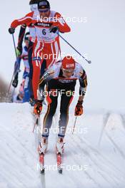 Cross-Country - FIS Nordic World Ski Championchips cross-country, mens 50 km classical mass start, 04.03.07 - Sapporo (JPN): Tobias Angerer (GER), Odd-Bjoern Hjelmeset (NOR).