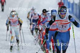 FIS Nordic World Ski Championchips - Cross Country Women 4x5 km Relay  - Sapporo (JPN) - 01.03.07: Group, in the lead: VIRPI KUITUNEN (FIN) 