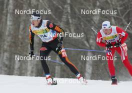 FIS Nordic World Ski Championchips - Cross Country Men 15 km F - Sapporo (JPN) - 28.02.07: Franz Goering (GER), behind Frode Estil (NOR)