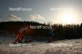 Cross-Country - FIS Nordic World Ski Championchips cross-country, relay women 4x5 km, 01.03.07 - Sapporo (JPN): Sabina Valbusa (ITA), Ivana Janeckova (CZE).
