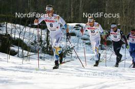 Cross-Country - FIS world cup cross-country final, pursuit men 15km/15km, 24.03.07 - Falun (SWE): Anders Soedergren (SWE), Mathias Fredriksson (SWE), Jean Marc Gaillard (FRA).