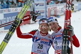 FIS Nordic World Ski Championchips - Cross Country 30 km C Mass start women - Sapporo (JPN) - 03.03.07: Therese Johaug (NOR) left, Kristin Stoermer Steira (NOR) right