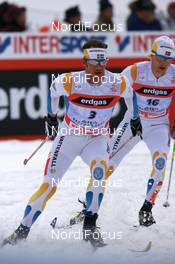 Cross-Country - FIS Nordic World Ski Championchips cross-country, mens 50 km classical mass start, 04.03.07 - Sapporo (JPN): Anders Soedergren (SWE), Martin Larsson (SWE).