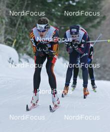 FIS Nordic World Ski Championchips - Cross Country Relay Men 4x10 km  - Sapporo (JPN) - 02.03.07: Franz Goering, Gsring (GER), behind Vincent Vittoz (FRA) 