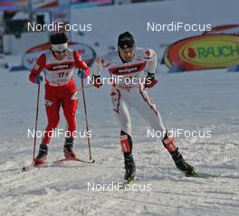 FIS Nordic World Ski Championchips - Cross Country Relay Men 4x10 km  - Sapporo (JPN) - 02.03.07: Dan Roycroft (CAN), behind Osamu Yamagishi (JPN)