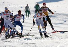 Cross-Country - FIS world cup cross-country final, pursuit men 15km/15km, 24.03.07 - Falun (SWE): Mathias Fredriksson (SWE), Alexander Legkov (RUS), Anders Soedergren (SWE), Tobias Angerer (GER).