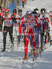 FIS Nordic World Ski Championchips - Cross Country Relay Men 4x10 km  - Sapporo (JPN) - 02.03.07: Group, in front Eldar Roenning (NOR) 