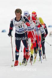 Cross Country - FIS World Cup Cross Country - Cross Country 15 km C men - Lahti (FIN) - 11.03.07: Group, in front Kris Freeman (USA), behind Petter Northug (NOR)  