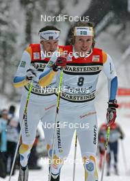 Cross-Country - FIS World Cup Cross Country  - Tour de Ski - 15 km men - Classic Technique - Oberstdorf (GER) - Jan 3, 2007: Peter Larsson (SWE) and behind Bjoern Lind (SWE)