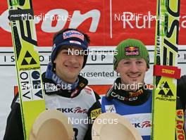 Ski Jumping - FIS World Ski Jumping - Ski Jumping Large Hill Individual  - Lahti (FIN) - 11.03.07: Andreas Kofler (AUT) left and Adam Malysz (POL) right