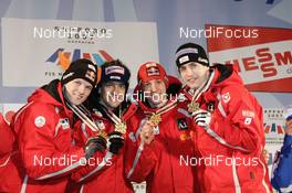 Ski Jumping - FIS Nordic World Ski Championchips ski jumping, large hill team - Sapporo (JPN): fl Thomas Morgenstern, Andreas Kofler, Gregor Schlierenzauer, Wolfgang Loitzl