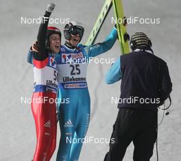 Ski Jumping - FIS World Cup Ski Jumping Lillehammer - Lillehammer (NOR): Simon Ammann (SUI) and Andreas KYttel (SUI)