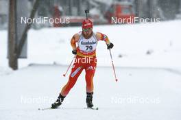 29.11.2007, Kontiolahti, Finland (FIN): Xue Dong (CHN) - IBU world cup biathlon, individual women, Kontiolahti (FIN). www.nordicfocus.com. c Manzoni/NordicFocus. Every downloaded picture is fee-liable.