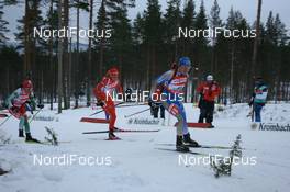 02.12.2007, Kontiolahti, Finland (FIN): Elisabeth Hoegberg (SWE) leads a group - IBU world cup biathlon, pursuit women, Kontiolahti (FIN). www.nordicfocus.com. c Manzoni/NordicFocus. Every downloaded picture is fee-liable.