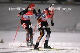 01.12.2007, Kontiolahti, Finland (FIN): Michael Roesch (GER) and Carsten Pump (GER) - IBU world cup biathlon, sprint men, Kontiolahti (FIN). www.nordicfocus.com. c Manzoni/NordicFocus. Every downloaded picture is fee-liable.