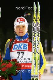 30.11.2007, Kontiolahti, Finland (FIN): Oksana Khvostenko (UKR) - IBU world cup biathlon, sprint women, Kontiolahti (FIN). www.nordicfocus.com. c Manzoni/NordicFocus. Every downloaded picture is fee-liable.